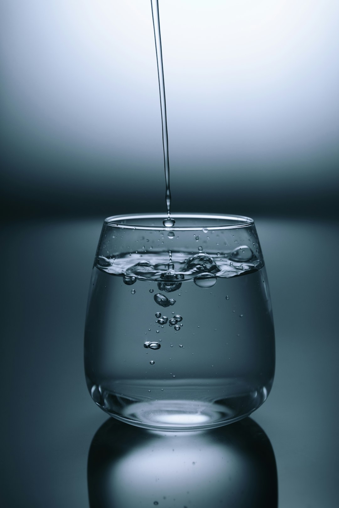 A glass of water
